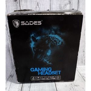 SADES SA-905 Deep Bass White Black Wired PC Gaming Headset! Color Changing!